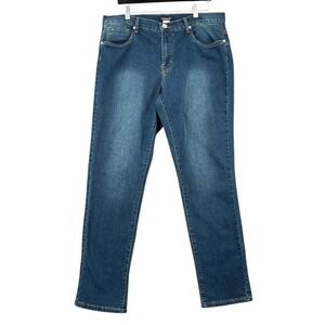 Venus Women's Blue Wash Denim Jeans Size 16 Straight‎ Leg Medium Wash